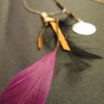 leather wire wrap feather rosary box 185 by sara keiser